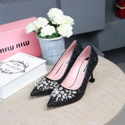 MIUMIU Shallow mouth stiletto heel Shoes Women--007